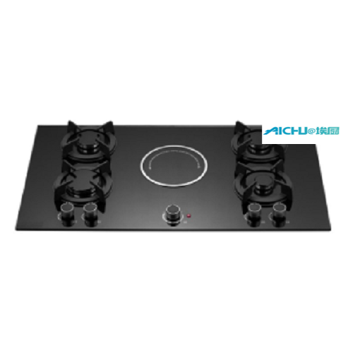 5 bruciatori Cooktop in vetro temperato