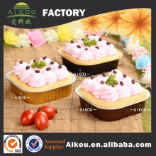Square disposable microwave aluminium baking pans for cake