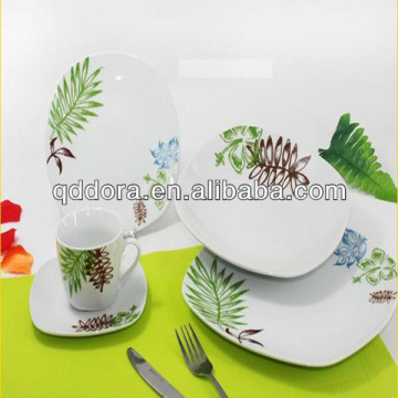 big leaf porcelain dinner set,luxury porcelain dinner set,royal porcelain dinner set