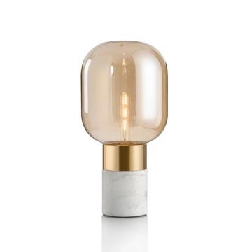 Petite lampe de table ronde LEDER