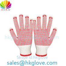 Cotton Knitted Gloves with Pvc Dots FOR LABOURS HKA4027