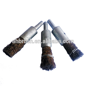 professional galvanized handle brass wire end brush