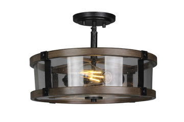 Vintage Drum-style Ceiling Light Semi Flush Mount