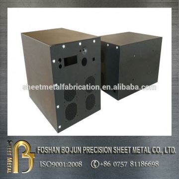 China supplier customized black powder coated metal box , metal case fabrication