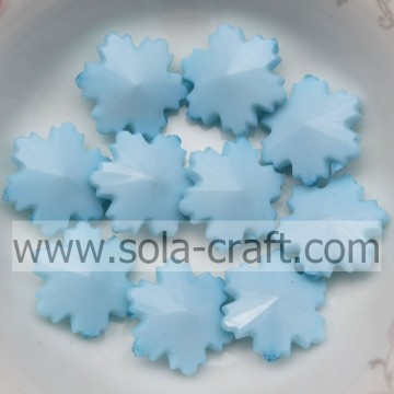 Fashion Large Sky Blue Acrylic 12*14*14MM Snowflake Beads For Christmas Decoration