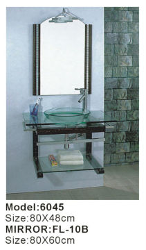glass basins with glass cabinets for 6045