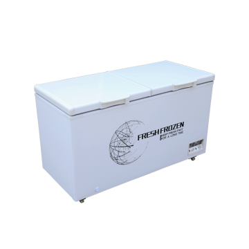 Double Door Chest Freezer: Open Deep Freeze Refrigerator