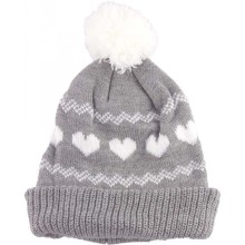 Jacquard Knitted Hat with Pompom