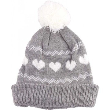 Jacquard Knitted Hat with Pompom
