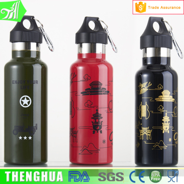 vacuum insulated, double walled vacuum sealed water bottle