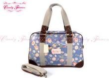 Vintage Blue fashion Womens Tote Bags Floral printed handba