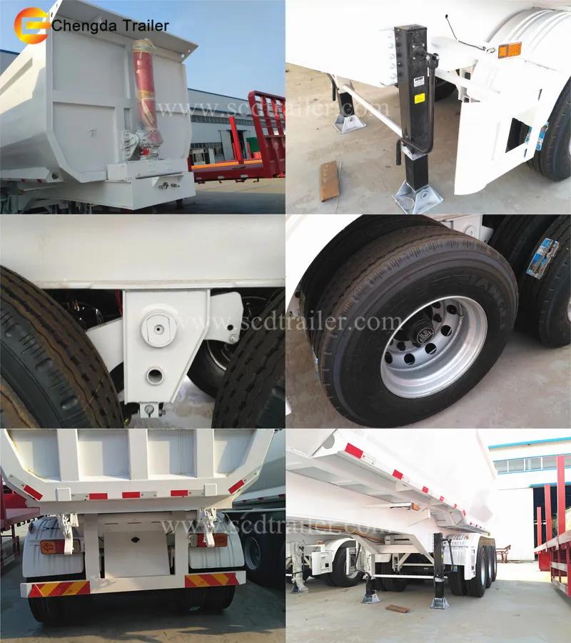 3 axle side tipping semi trailer