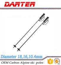 Popular winter sports carbon fiber skiing poles with handle strap
