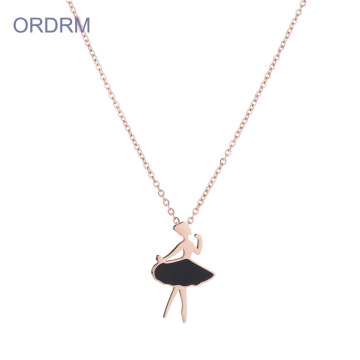 Cute Ballerina Dancing Pendant Necklace For Child