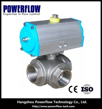 China pnumatic actuated ball valve
