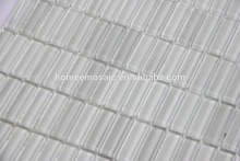 pure white crystal glass mosaic tile