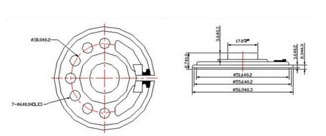 57mm speaker 