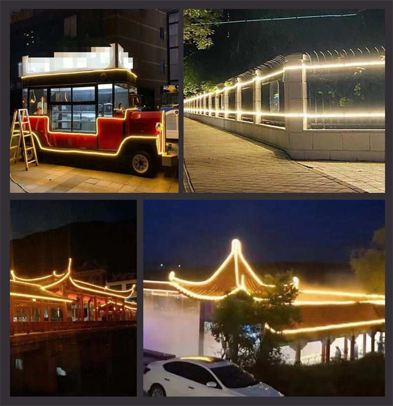 Waterproof IP65 220V 120 leds SMD2835 360 Beam Angle Degree Silicon LED Strip Flexible Light Indoor And Outdoor Room Decor