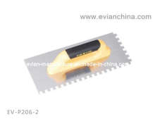 Rubber Handle Notched Trowel (EV-P206-2)