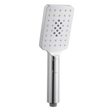 Silver square chromed increasing pressure handheld shower