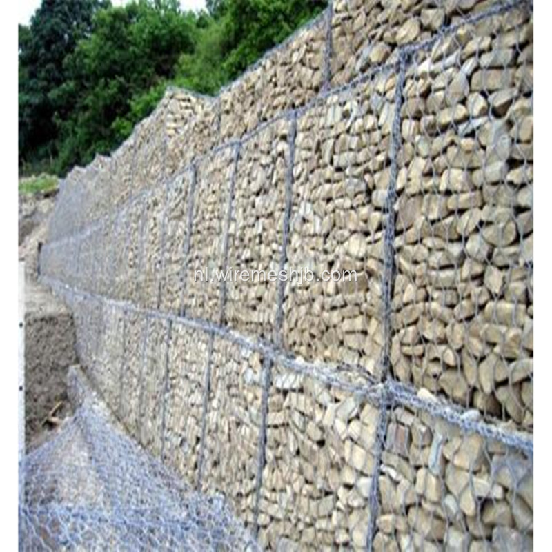 3,0 mm gegalvaniseerde Gabion-box voor rivieroeverproject