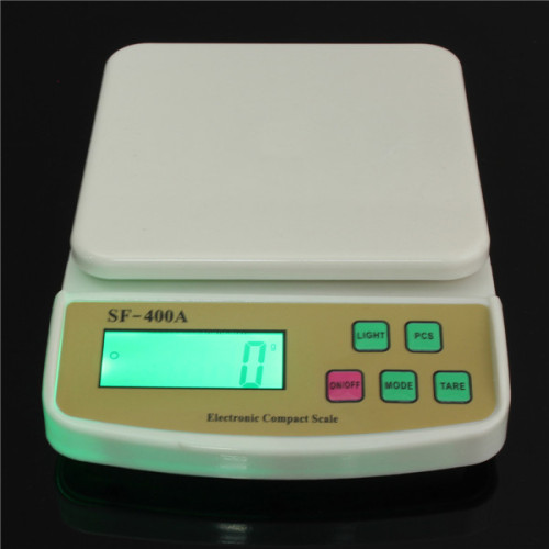2015 Wholsesale 1PCS SF-400A Digital Scale For Household Use 10kg/1g Electronic Kitchen Scale Weighing Scale With Backlight