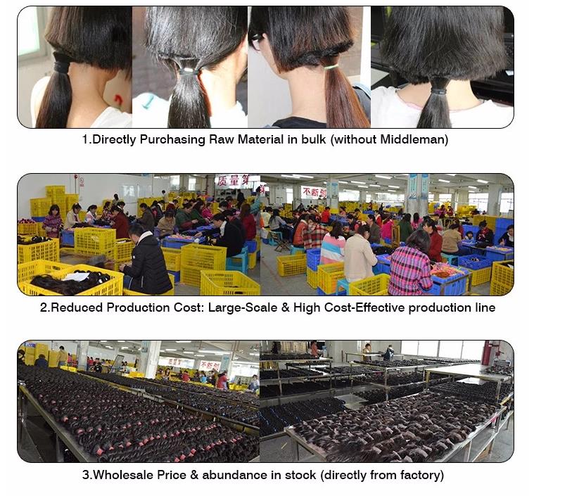 9A Grade Brazilian Customized Human Hair Bundles Deal With Closure