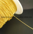 1.2mm Messing Metall Perle Schmuck Kugel Kette Nail Art Metallic Chain (TC-1.2mm Gold / Silber)