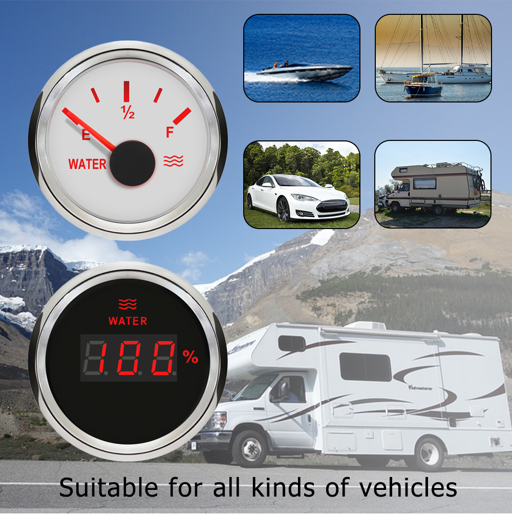 ELING 52mm Water Level Meter Signal Adjustable With 8 Colors Backlight - View #10