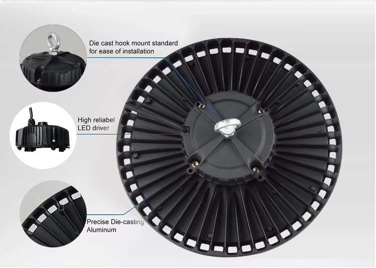 Reliable LED high bay light for commercial settings