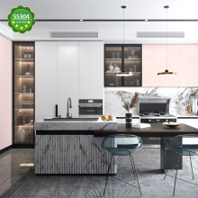 Hyxion Stainless Steel Grey Rustic Metal Plate Kitchen Cabinets