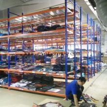 Warehouse clothes storage shelving rack, multi-level Longspan Racking