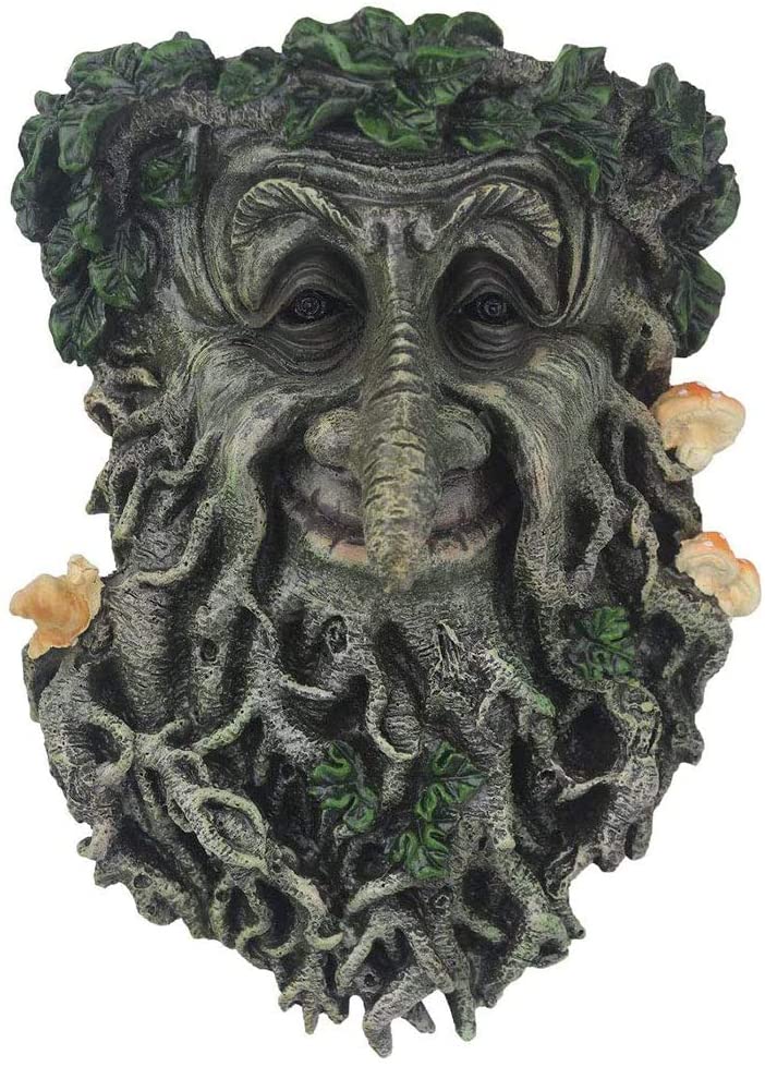 Décor de sculpture du visage d&#39;arbre extérieur