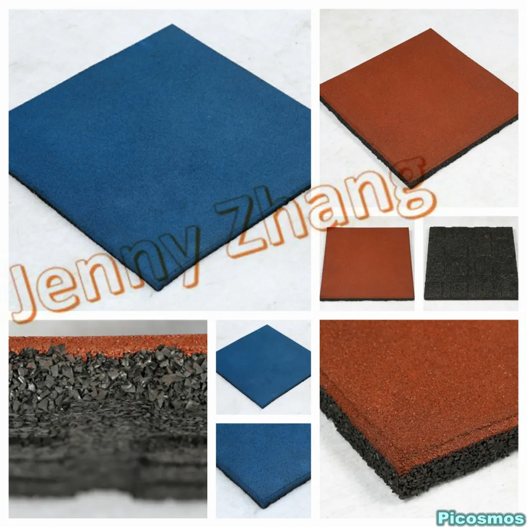 Elastic Indoor Outdoor Anti-Bacteria Mould Proof Rubber Floor Tile