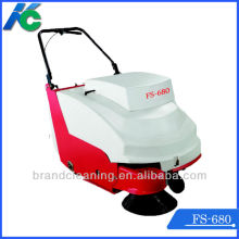 Single brush battery floor sweeper