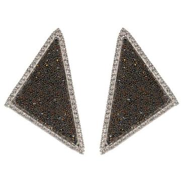 Triangle shape seed bead stud earrings fashion design