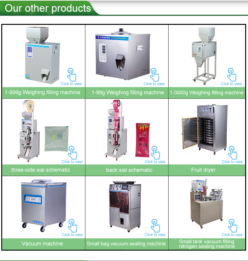 Spiral weighing machine packing filling machine for Granules, tea leaves, Screw, powder,