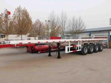 4 axles flatbed container trailer