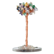 Raw Multi Stone Raw Stone Copper Tree Agate Slice Base Ornament-11.5x(5-7)cm