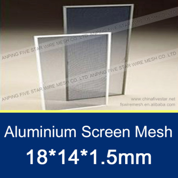 Silver aluminium window net