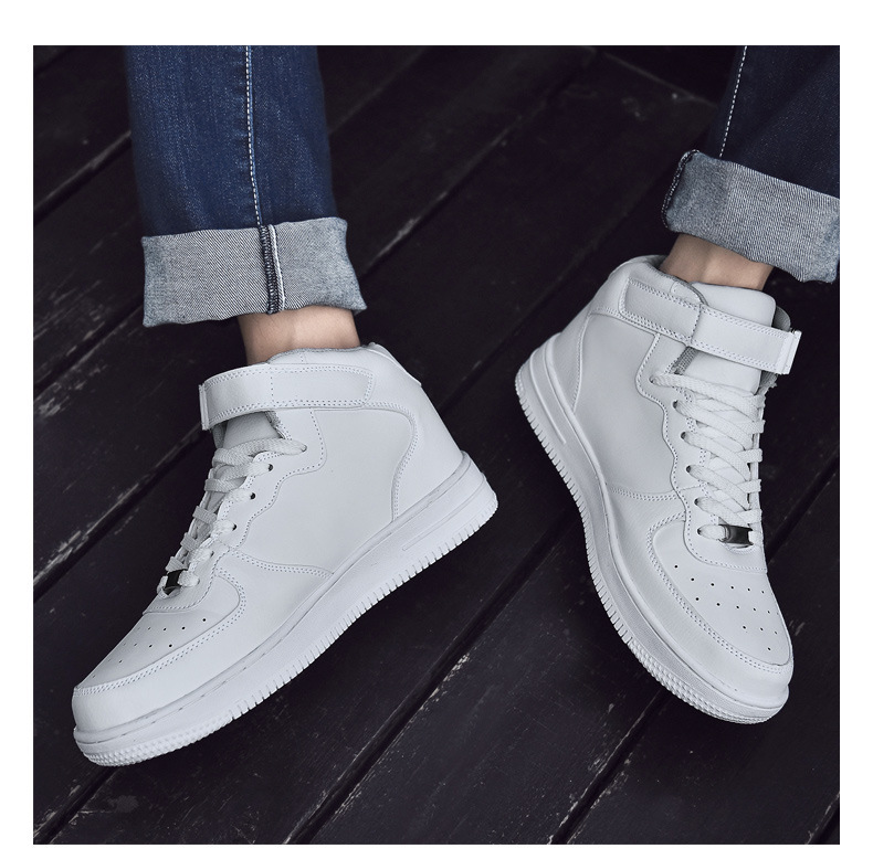 Sneaker Customs Design Latest Sport Breathable Leather Made White Flat Sneakers Black Casual Shoes Couples