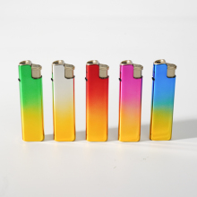 Windproof Gradient Electroplated Metal Cover Piezo Lighter
