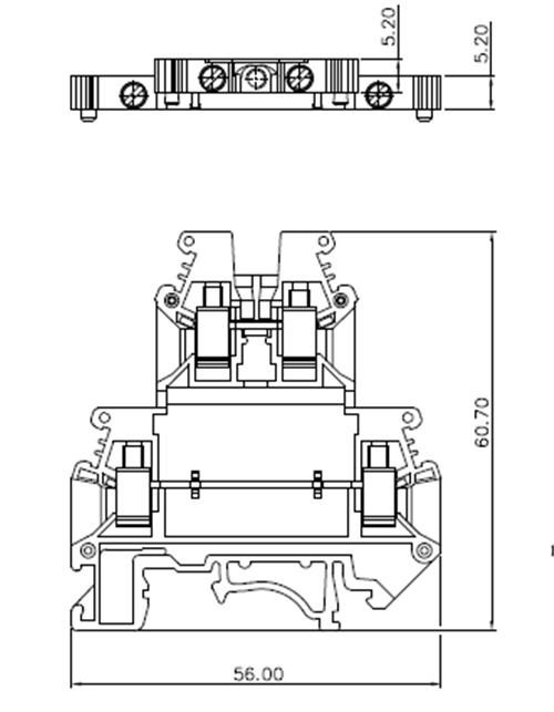 din rail terminal block end stopper