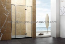 Framing hinged shower door