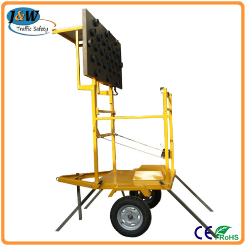 Vms Trailer, Traffic Arrow Signal, Arrow Trailer, Directional Sign Board