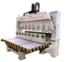 8 heads woodworking machinery for rotary anf flat wood