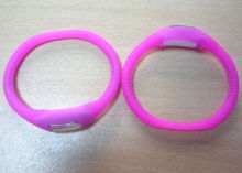 Rose Color Waterproof Ion Watch Silicone Minus Ion Bracelet Watch