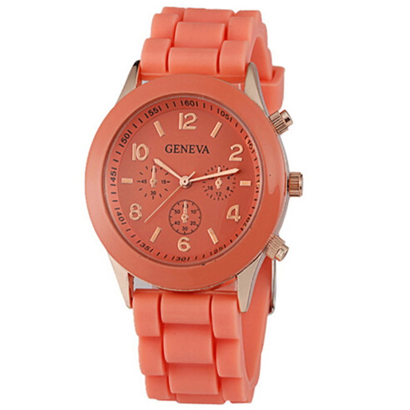 Grils Colorful Silicone Wrist Quartz Watch