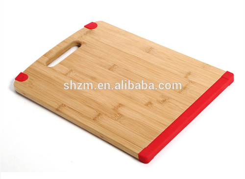 Bamboo cutting board with silicone anti-slip bamboo chopping board