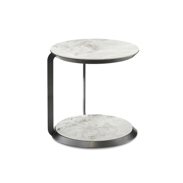 Marble sofa side table in living room
